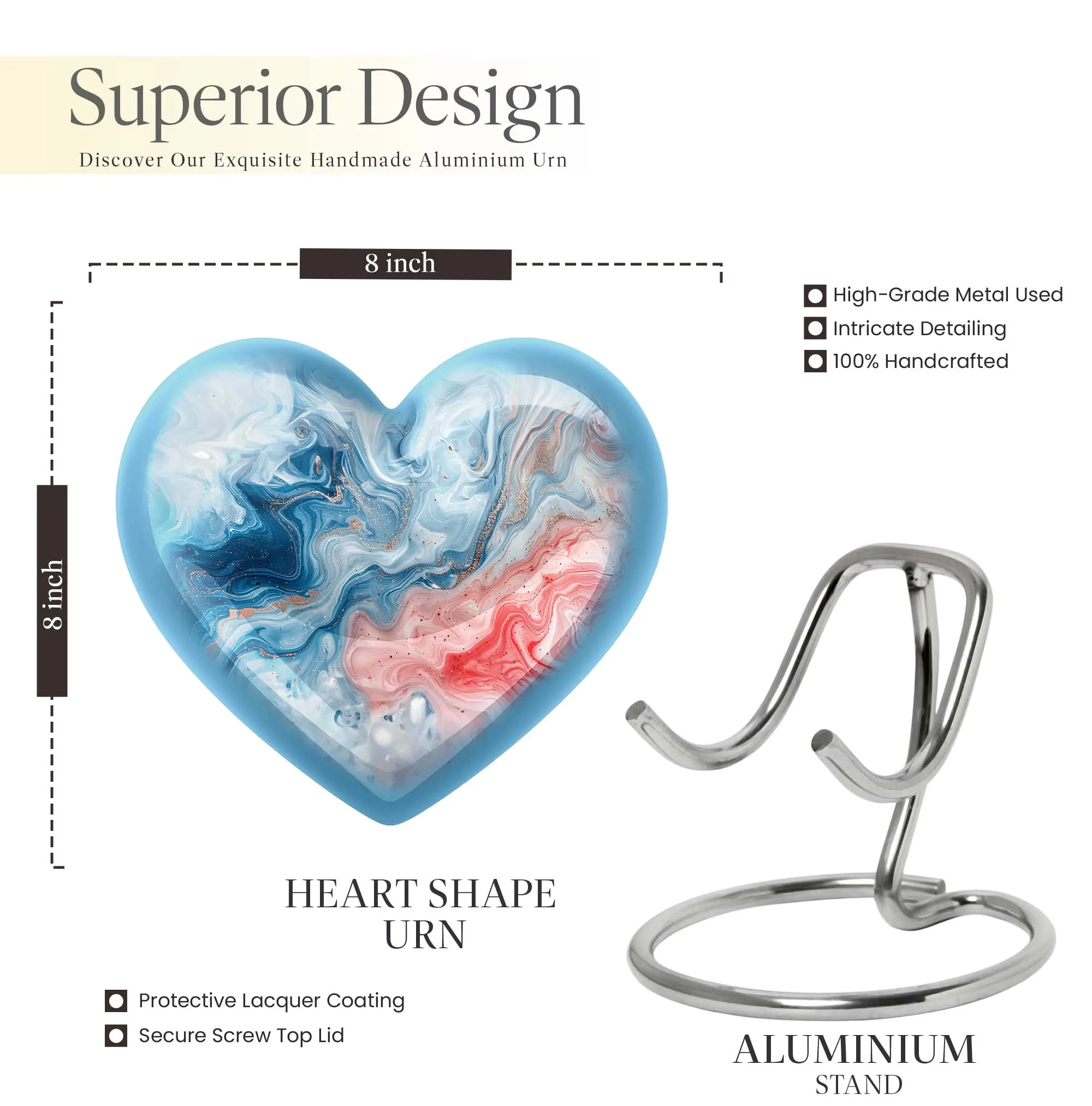 Abstract Heart: A Forever Memorial Urn for Cherishing Memories