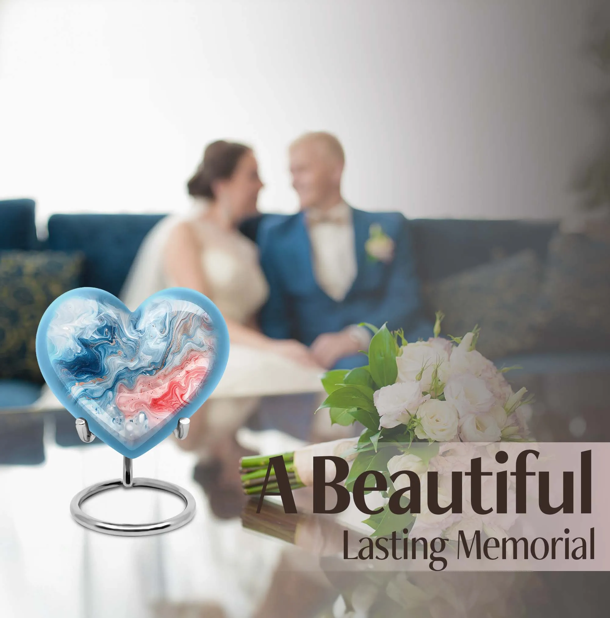 Abstract Heart: A Forever Memorial Urn for Cherishing Memories