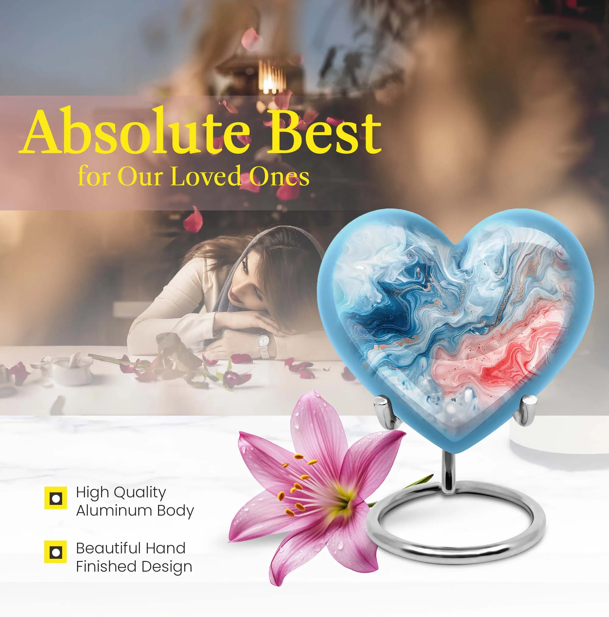 Abstract Heart: A Forever Memorial Urn for Cherishing Memories
