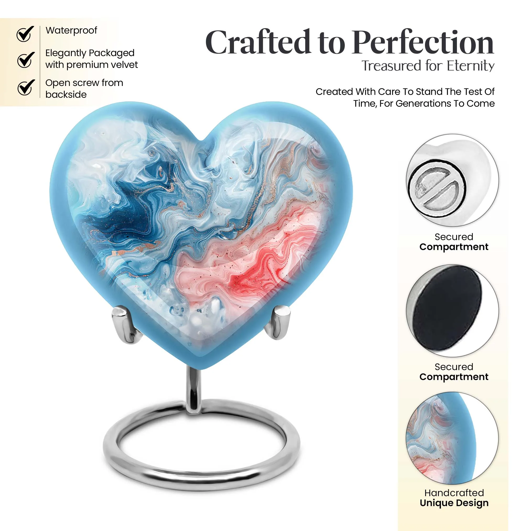 Abstract Heart: A Forever Memorial Urn for Cherishing Memories