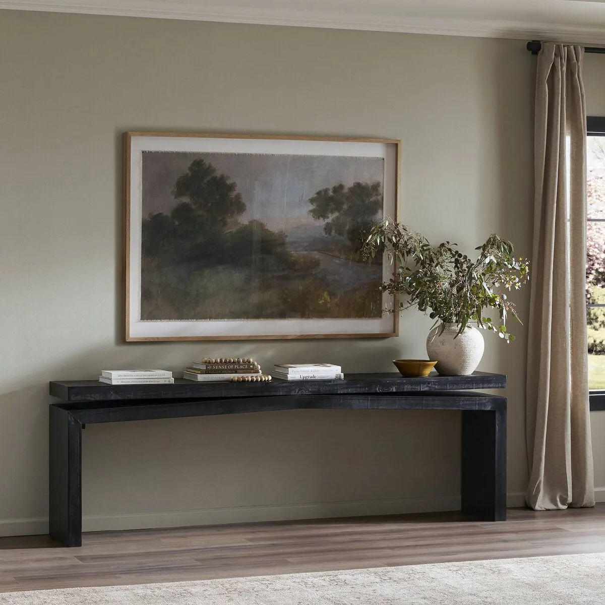 Alaric Console Table - 94" - Aged Black