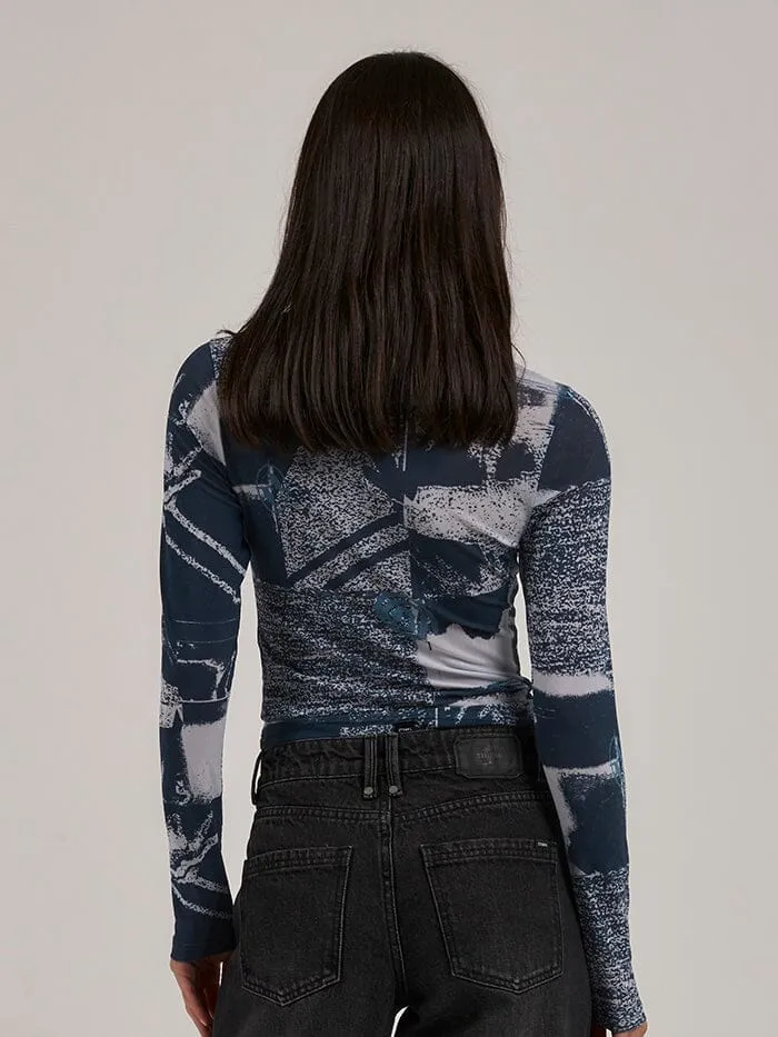 Alchemy Long Sleeve Mesh Top - New Teal