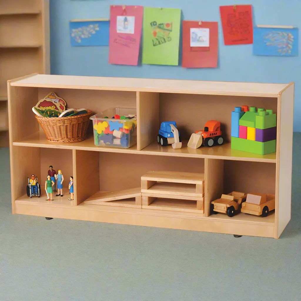 Birch Two-Level Low Storage Unit | Eco-Friendly & Easy Mobility