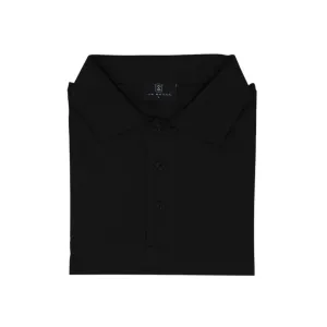 Black Three Button Polo