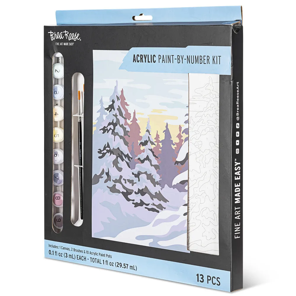 Brea Reese Winter Wonderland Acrylic Paint-by-Number Kit