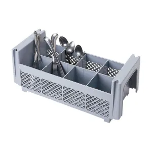 Cambro 8FBNH434151 8-Compartment Flatware Rack, Gray, 1/2 Size