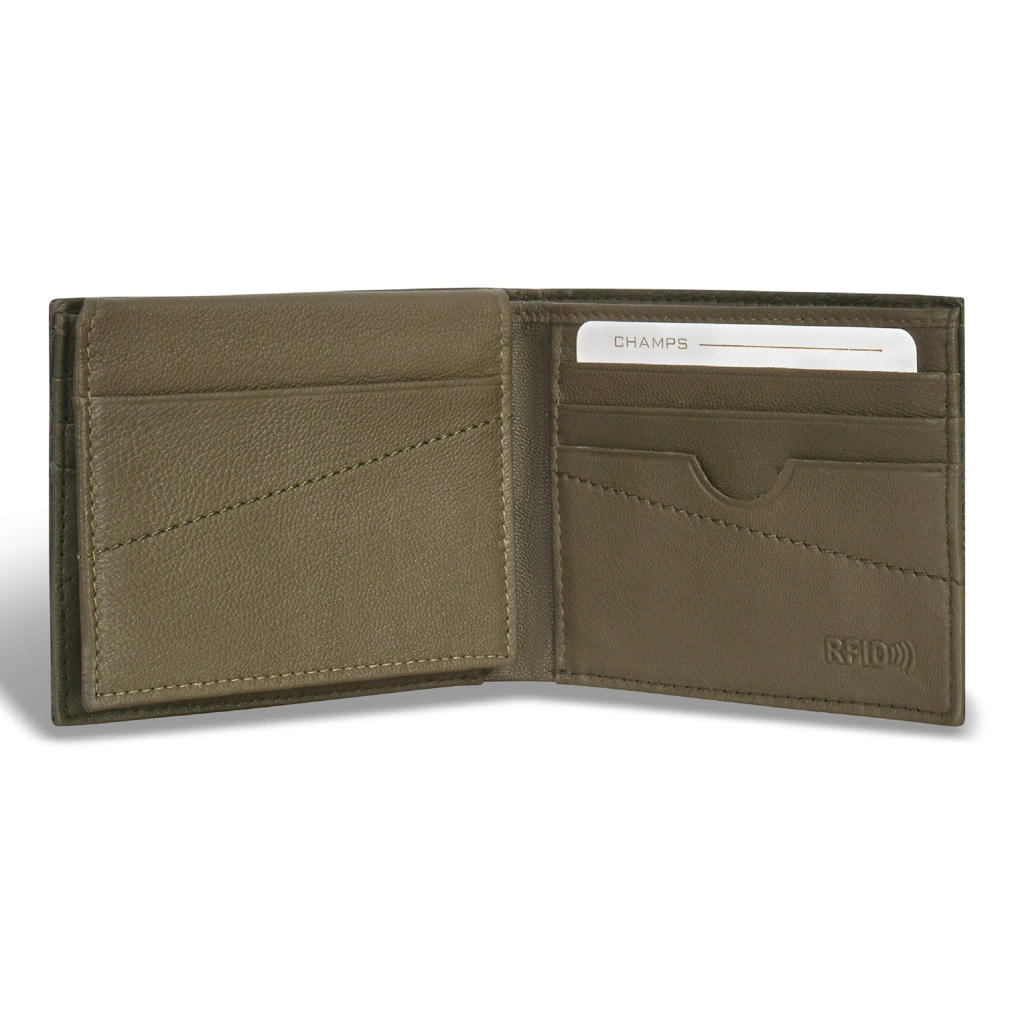 Camo / Leather Top Wing Wallet *Drop Ship*