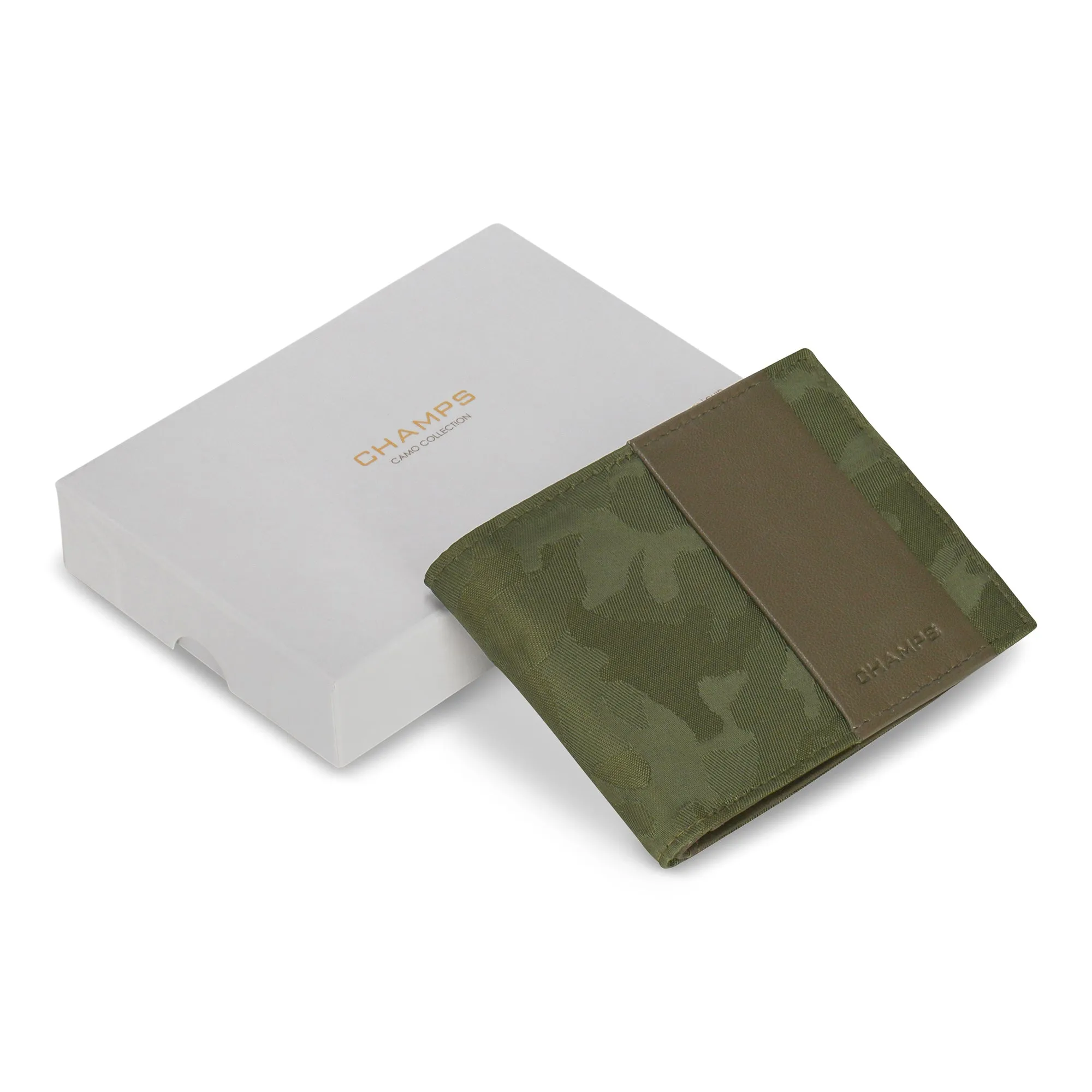 Camo / Leather Top Wing Wallet *Drop Ship*