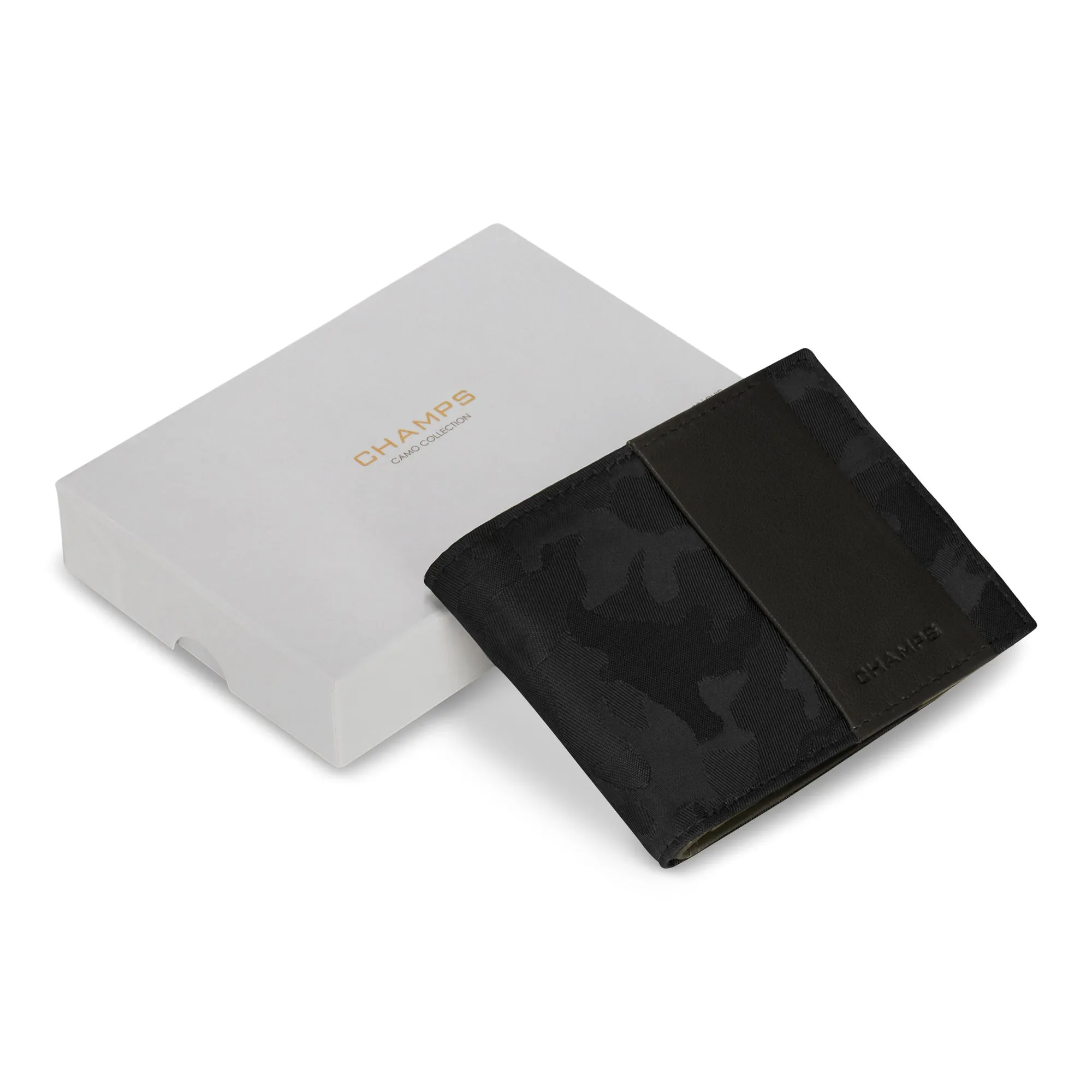 Camo / Leather Top Wing Wallet *Drop Ship*