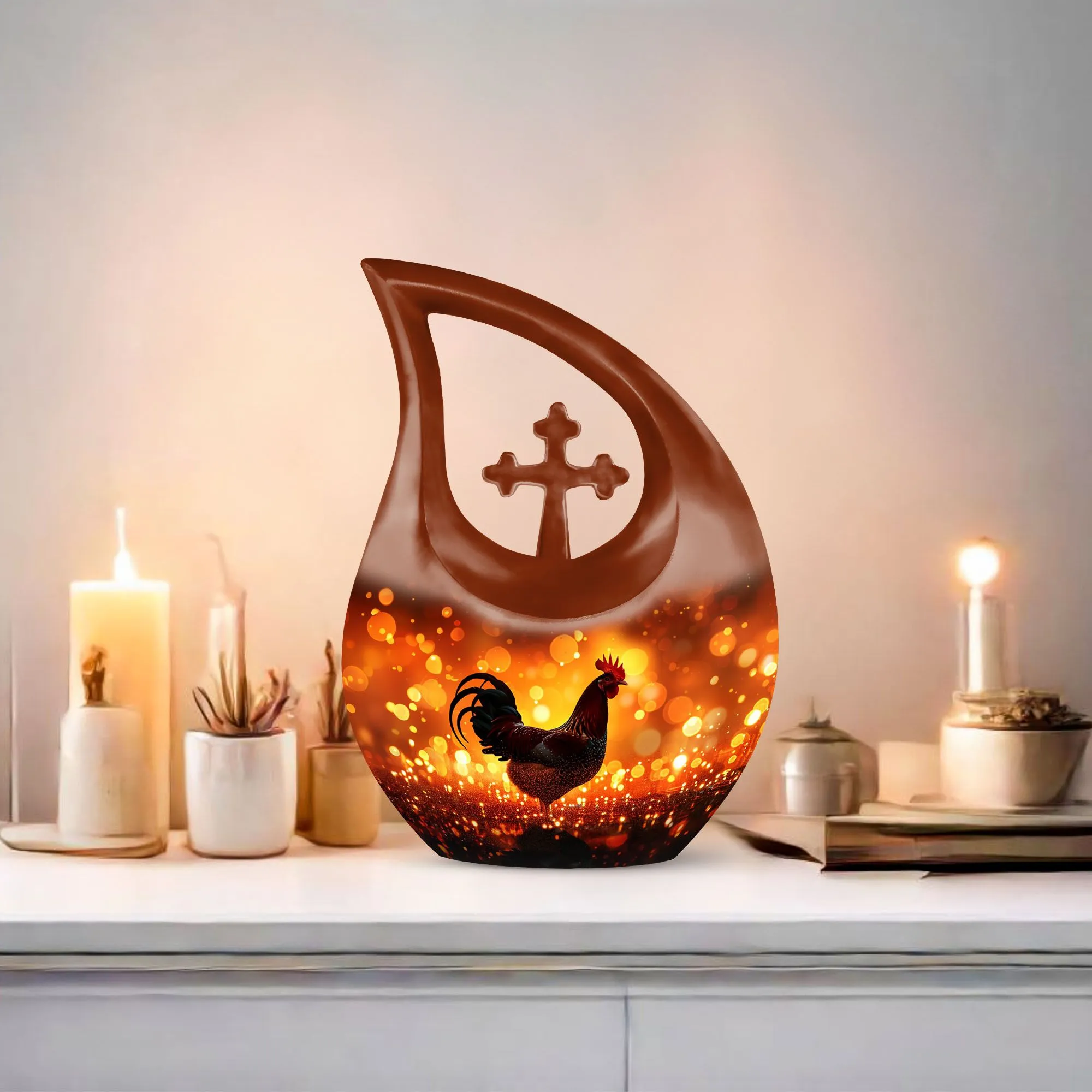 Cherished Chicken Urn remembrance small container to hold ashes
