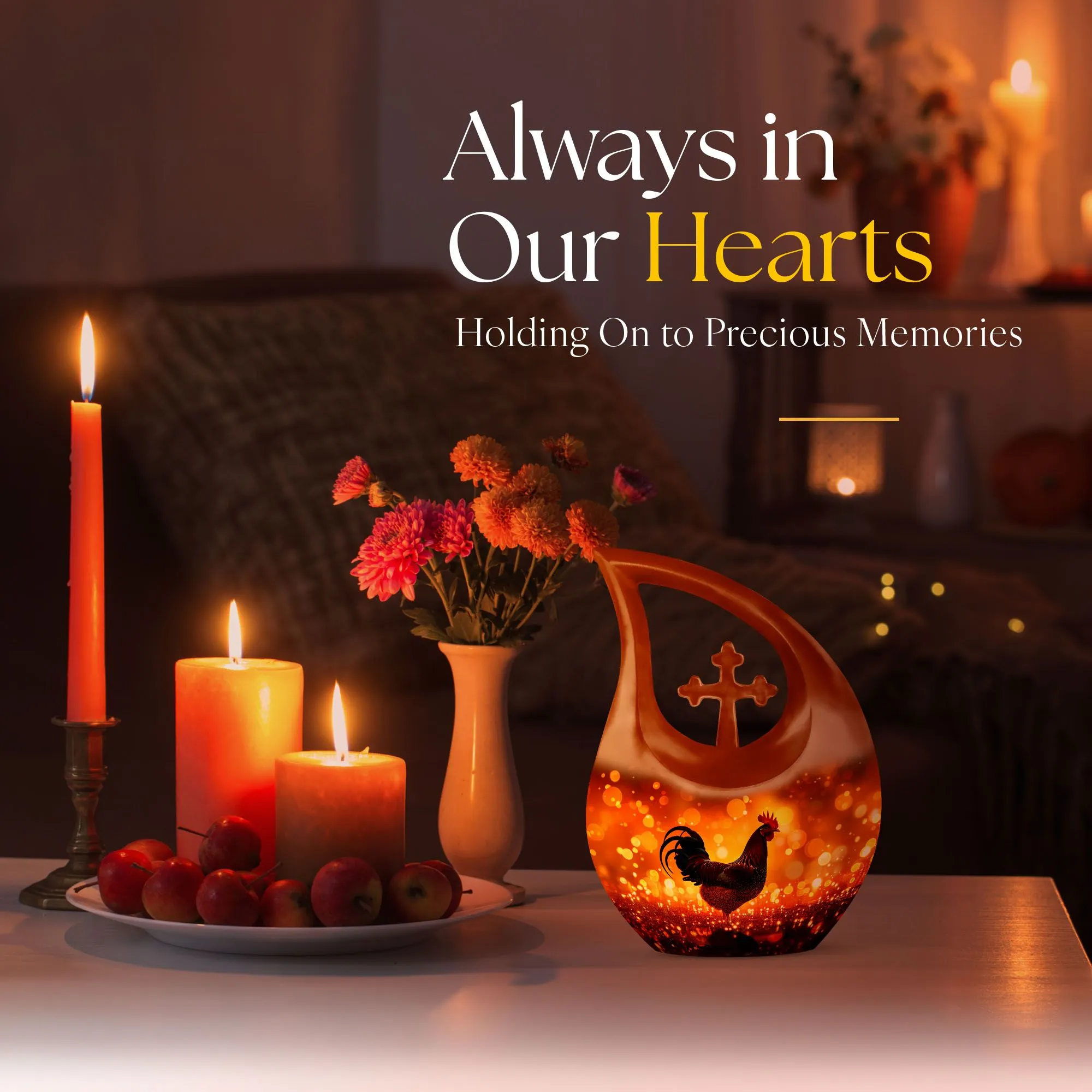 Cherished Chicken Urn remembrance small container to hold ashes