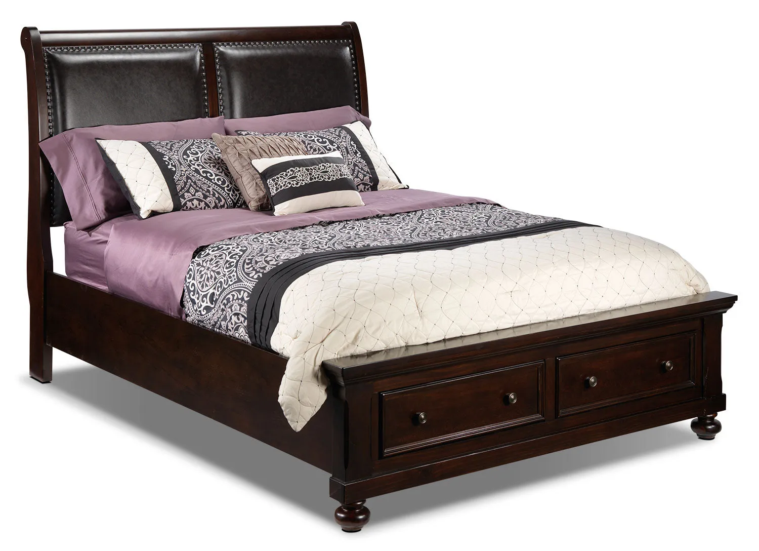 Chester 3-Piece Queen Storage Bed - Cherry