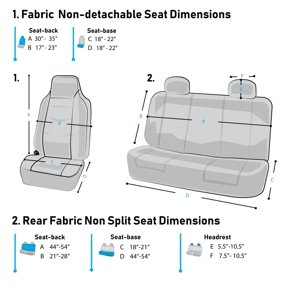 Classic Cloth Seat Covers - Full Set Red