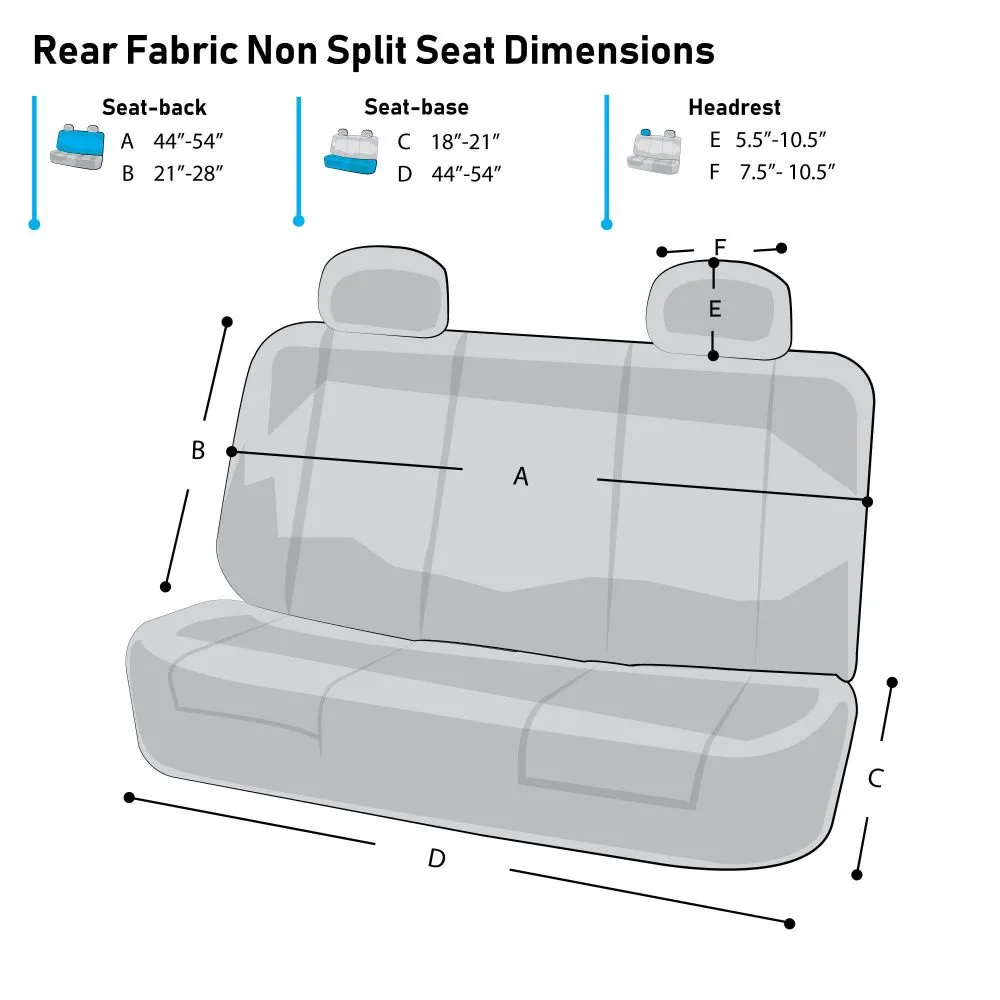 Classic Cloth Seat Covers - Rear Black