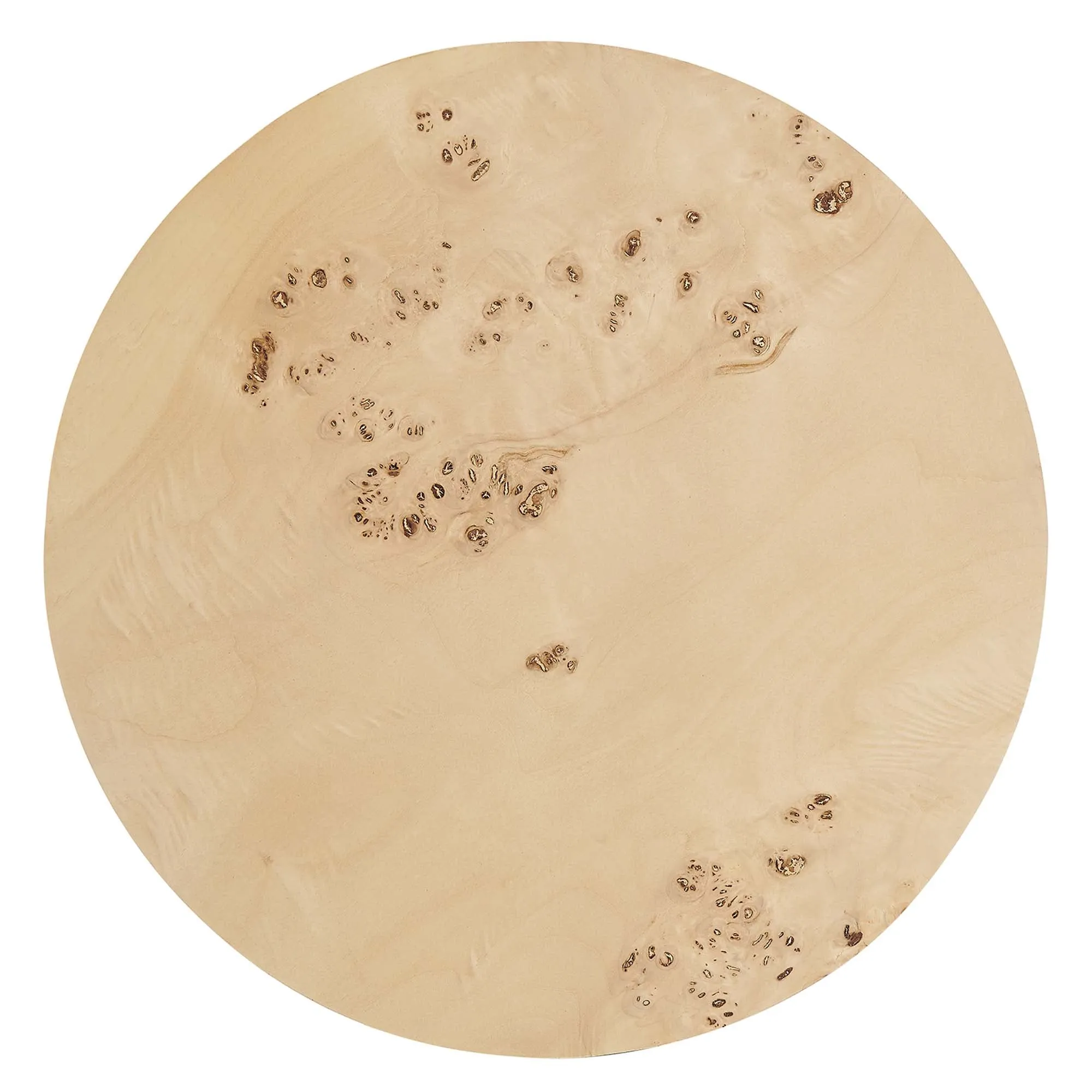 Cosmos 16" Round Burl Wood Side Table by Modway