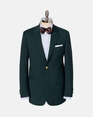 DARK GREEN SOLID HOPSACK BLAZER