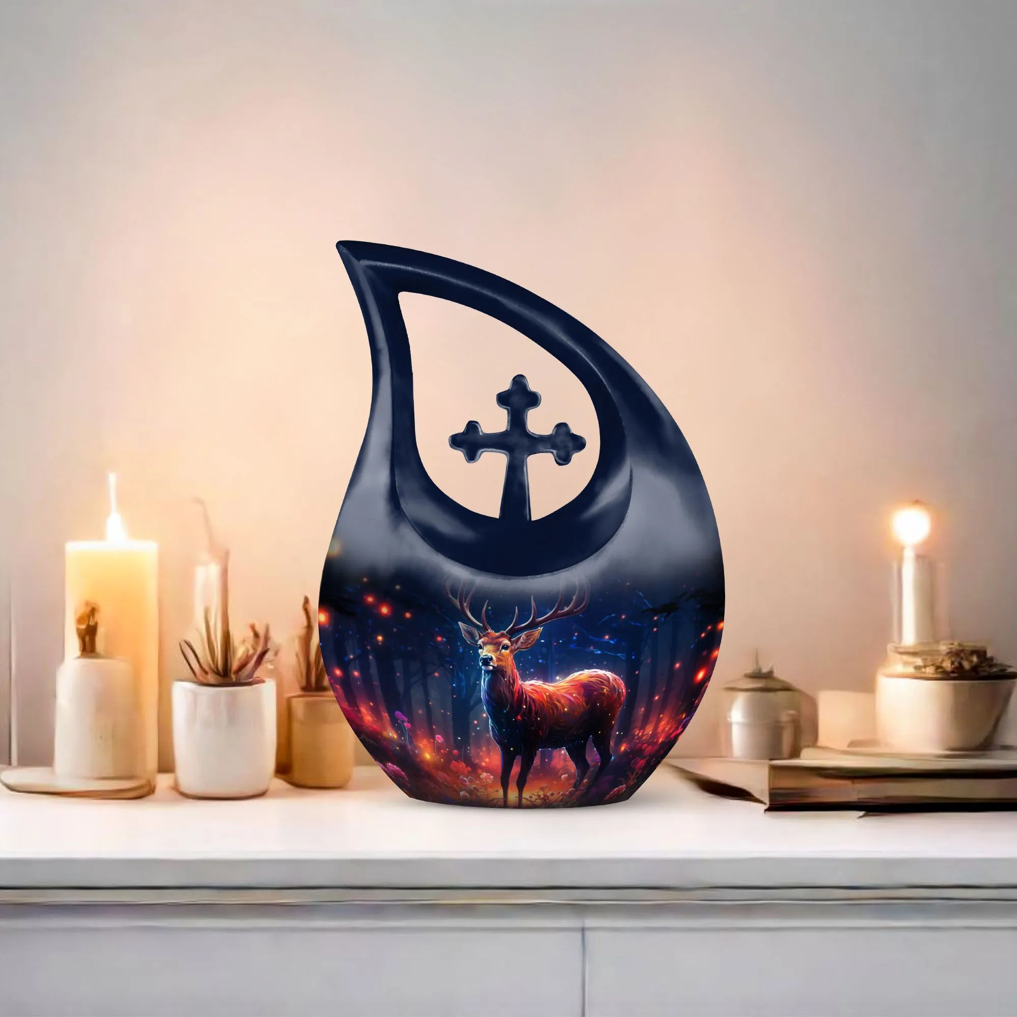 Deer Theme Memorial Urn - A Classy Resting Place