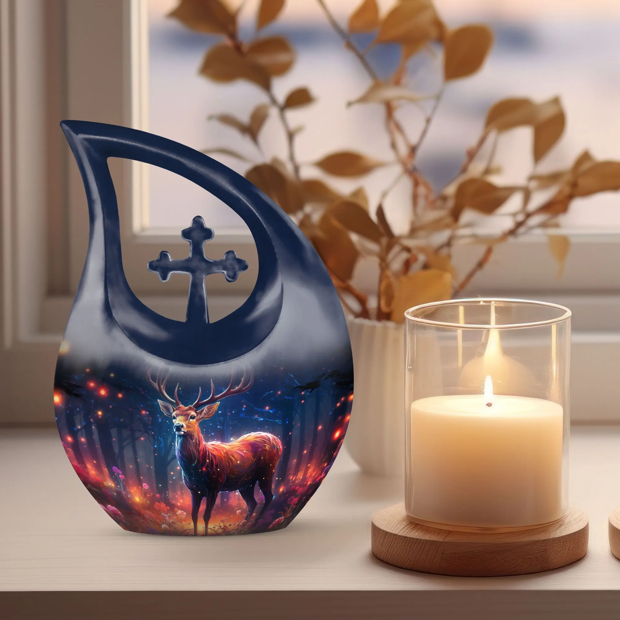 Deer Theme Memorial Urn - A Classy Resting Place
