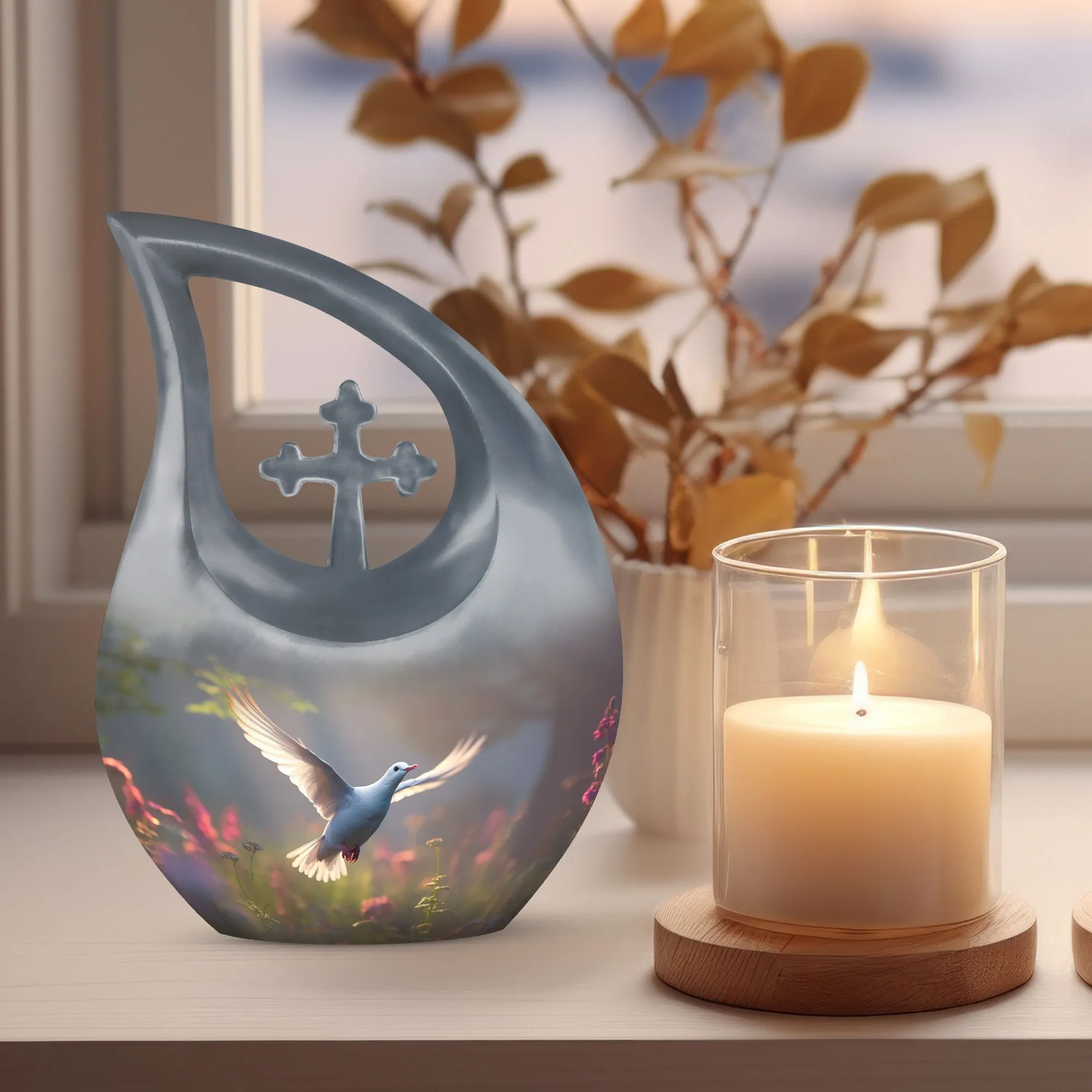 Dove Bird Harmony: Exquisite Memorial Urn for Lasting Peace