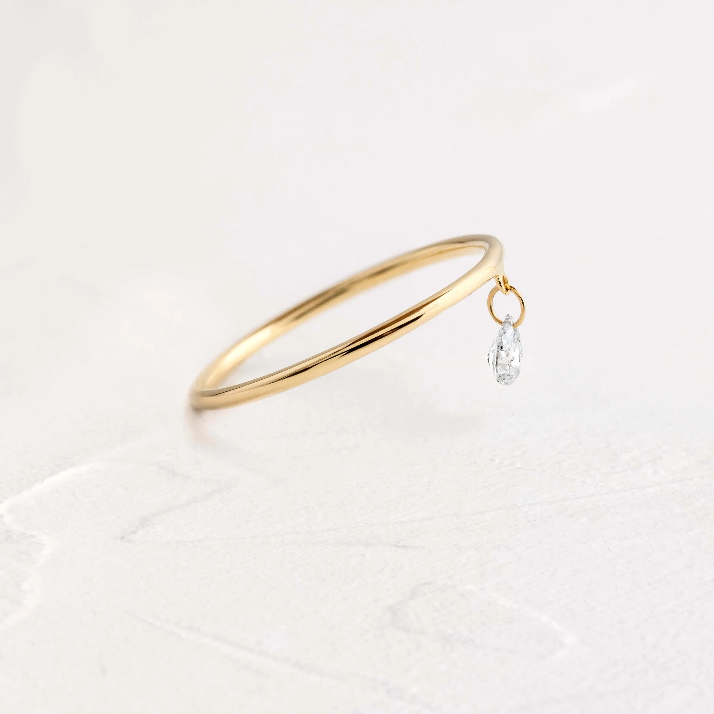 Drilled Diamond Ring - In Stock