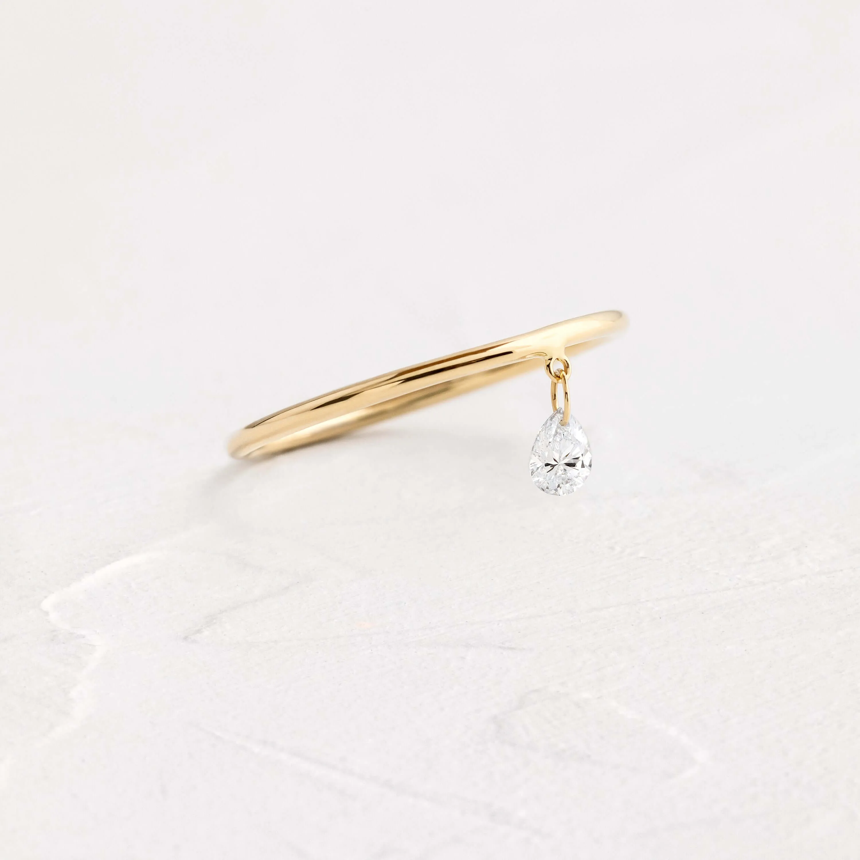 Drilled Diamond Ring - In Stock