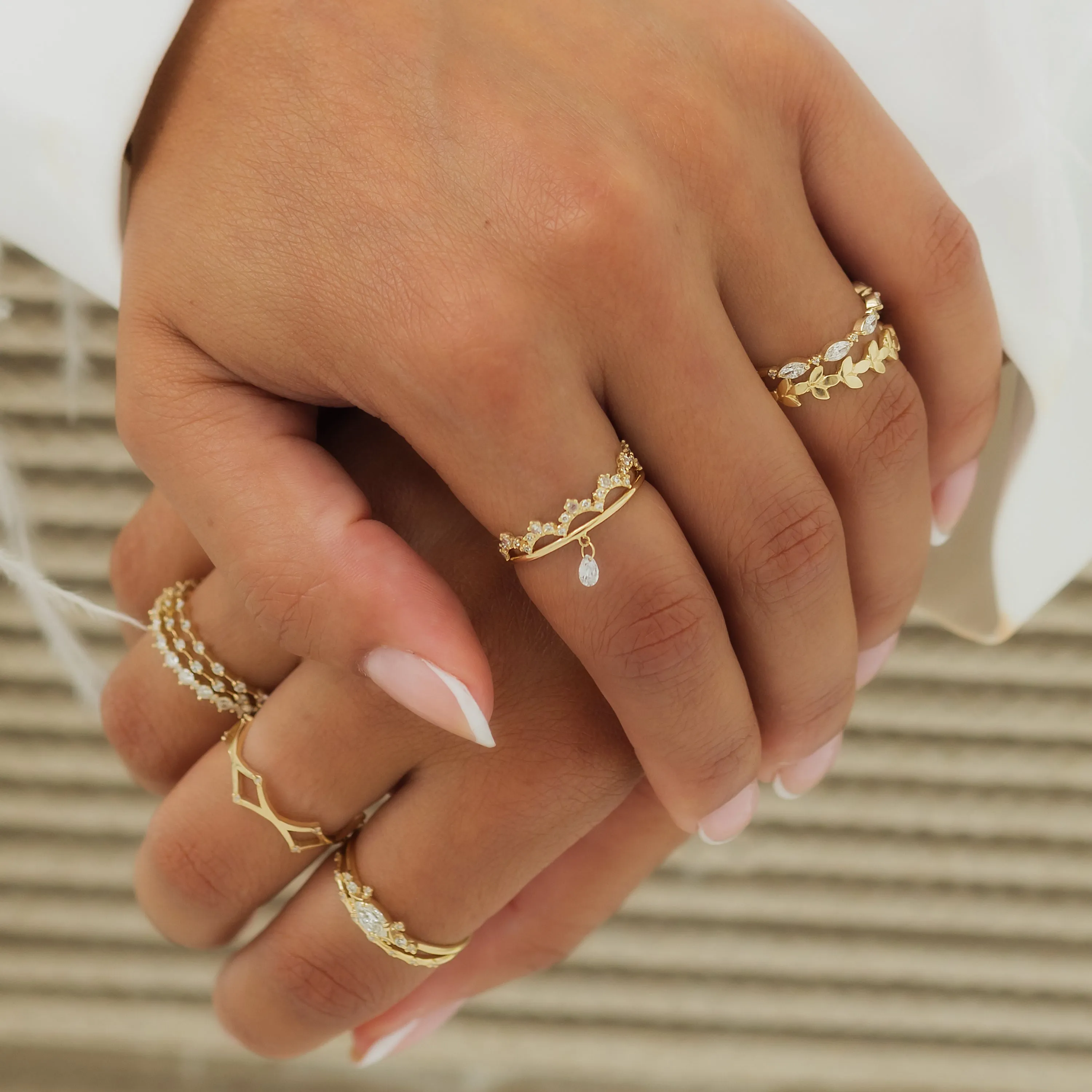 Drilled Diamond Ring - In Stock