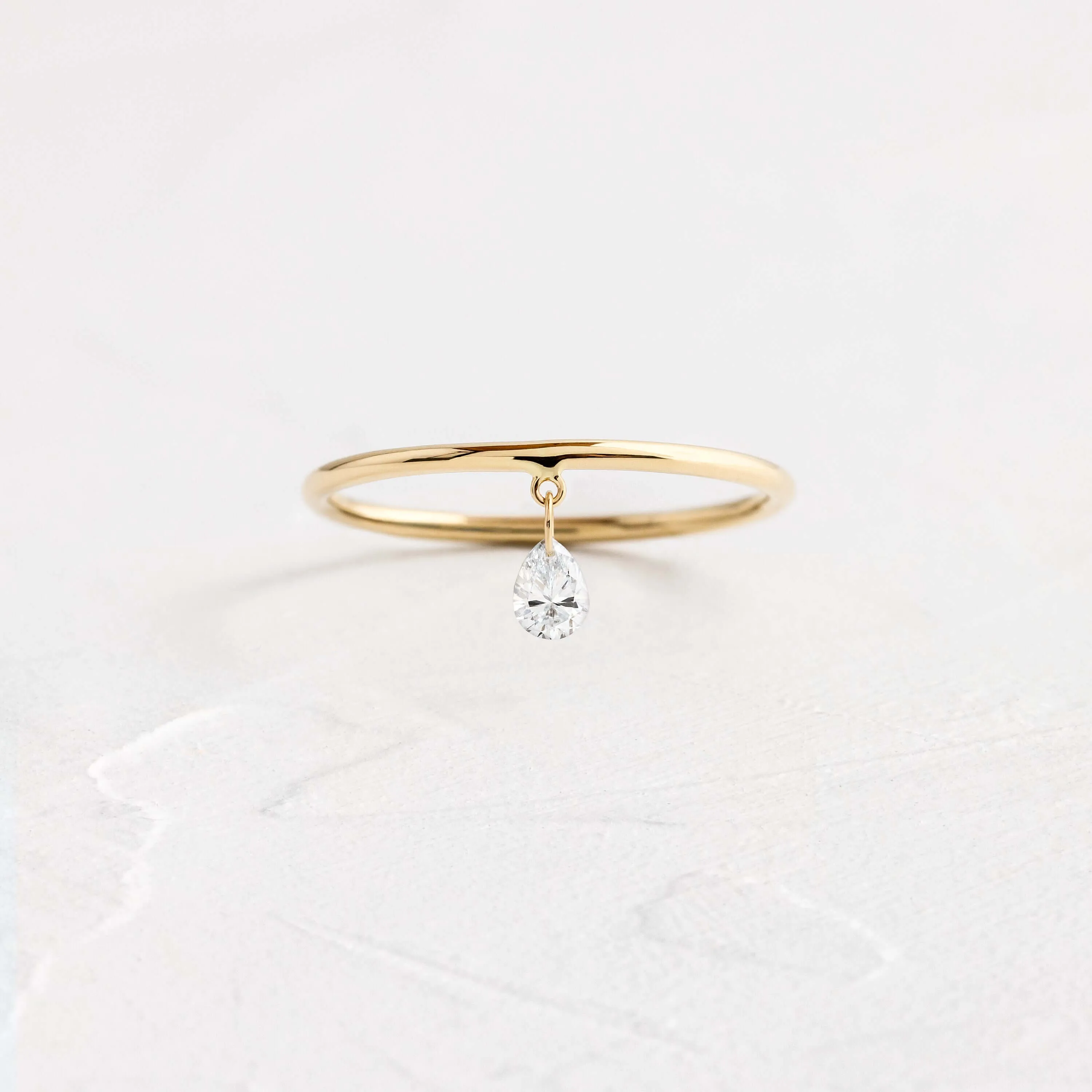 Drilled Diamond Ring - In Stock