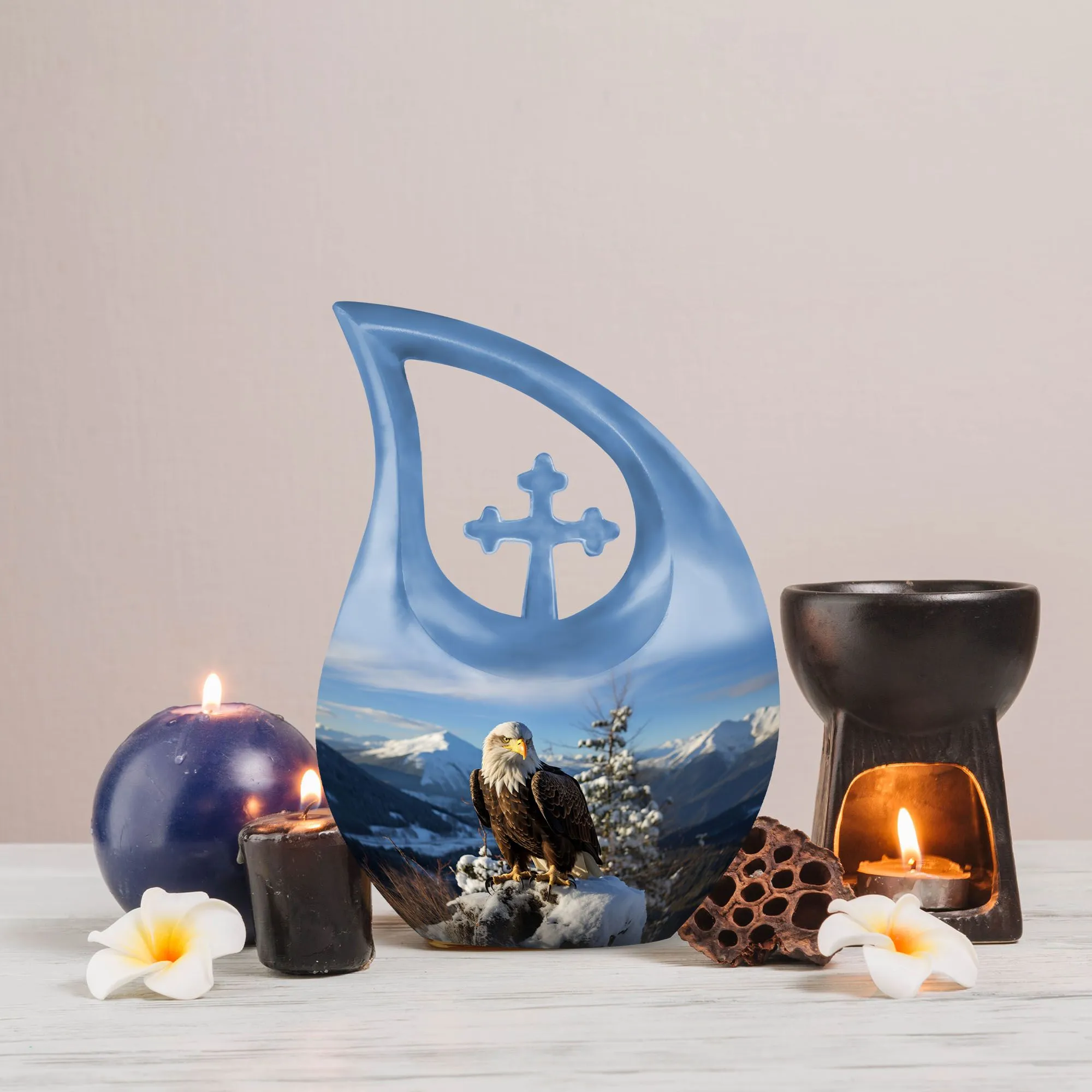 Eagle Keepsake Cross-Drop Extra Large Memorial Urn simple urn