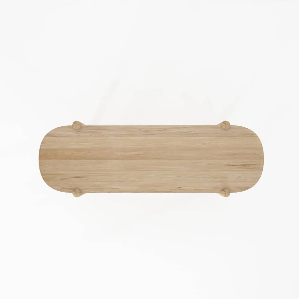 East Console with Shelf - Oak