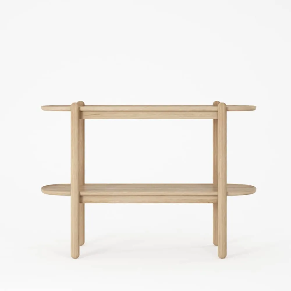 East Console with Shelf - Oak