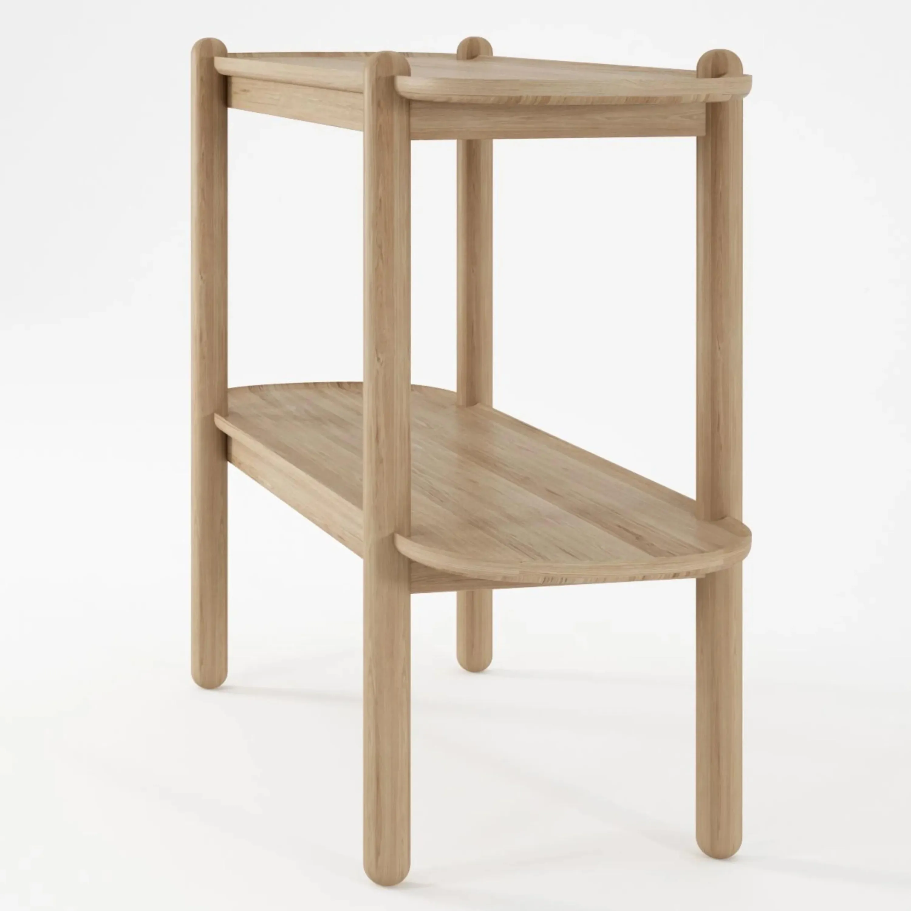 East Console with Shelf - Oak