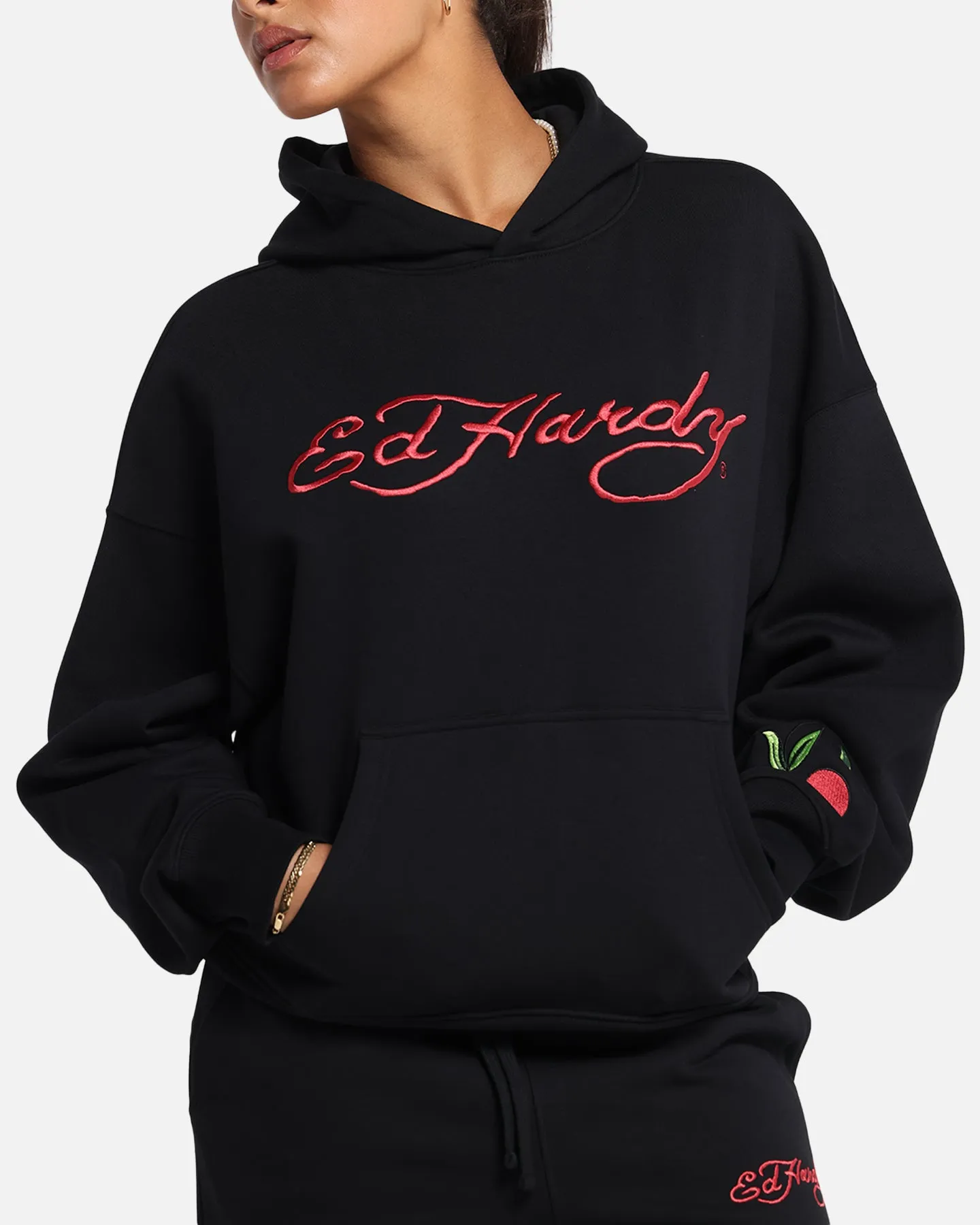 Ed Hardy Cherry Hoodie Black