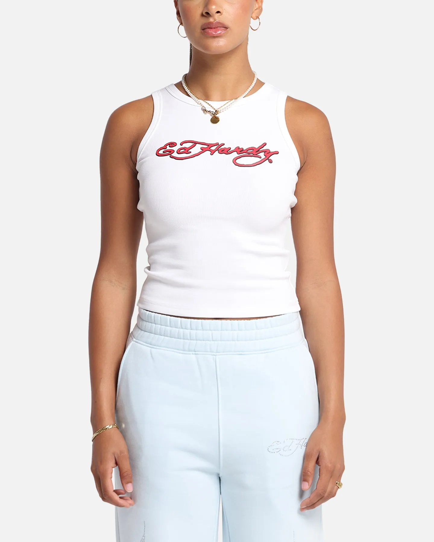 Ed Hardy Women's Tried And True Tank White
