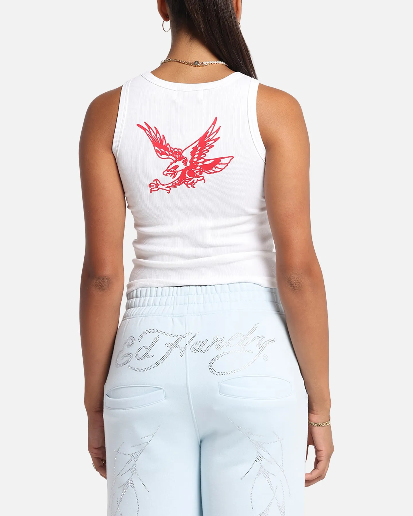 Ed Hardy Women's Tried And True Tank White