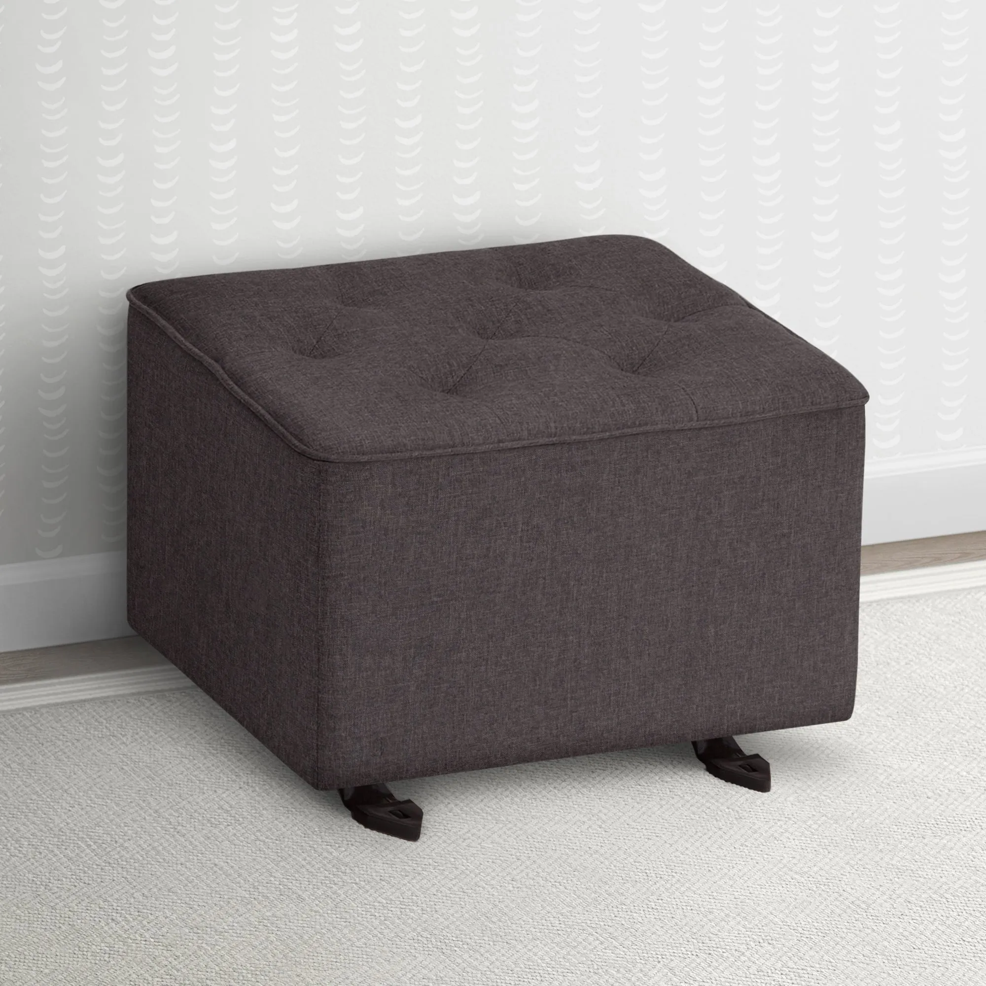 Emma Diamond Tufted Nursery Gliding Ottoman