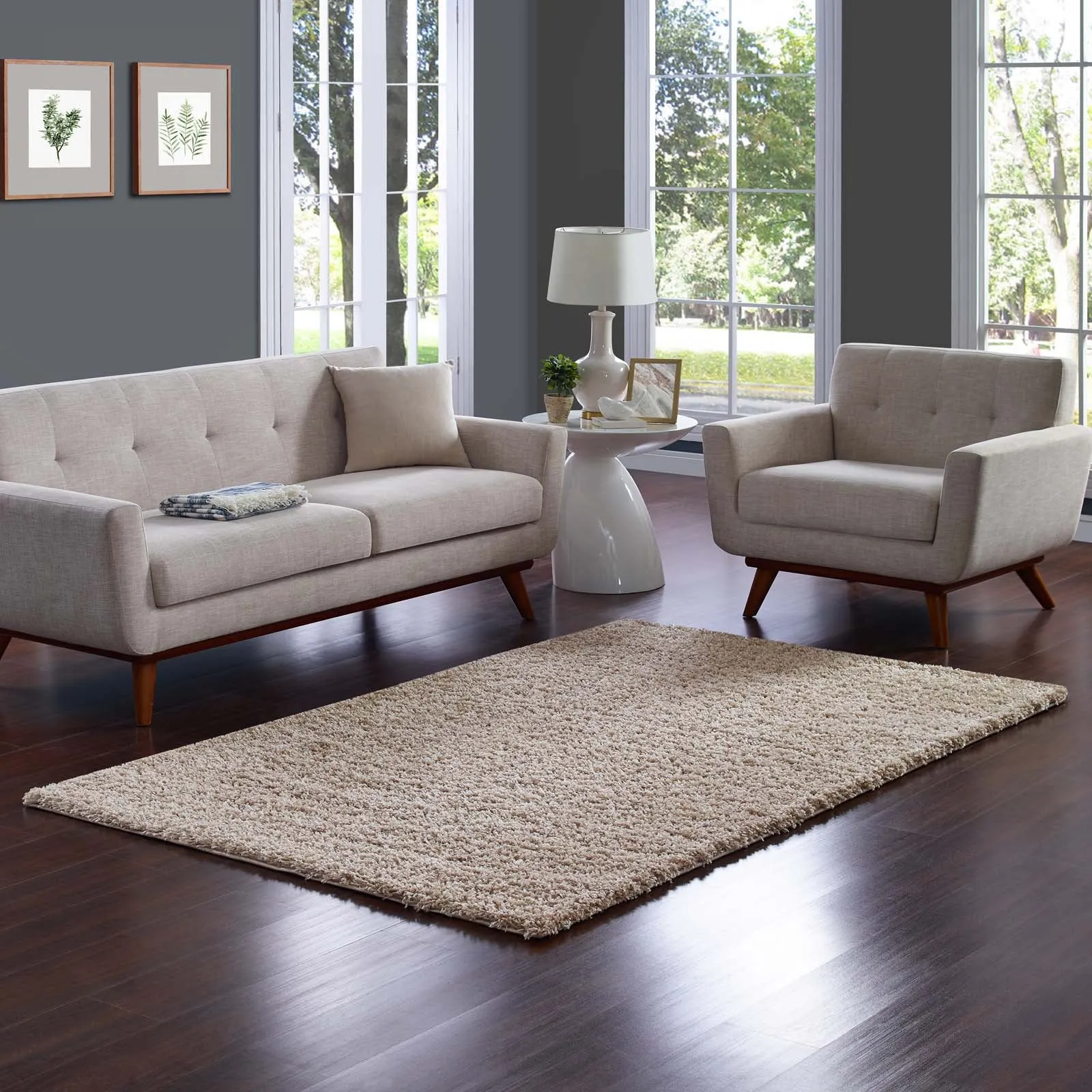 Enyssa Solid Shag Area Rug by Modway