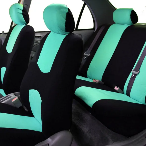 Flat Cloth Seat Covers - Full Set Mint
