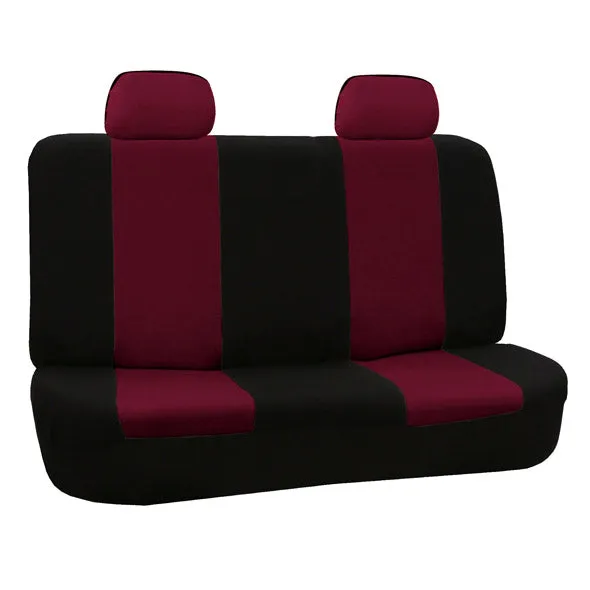 Flat Cloth Seat Covers - Rear Burgundy