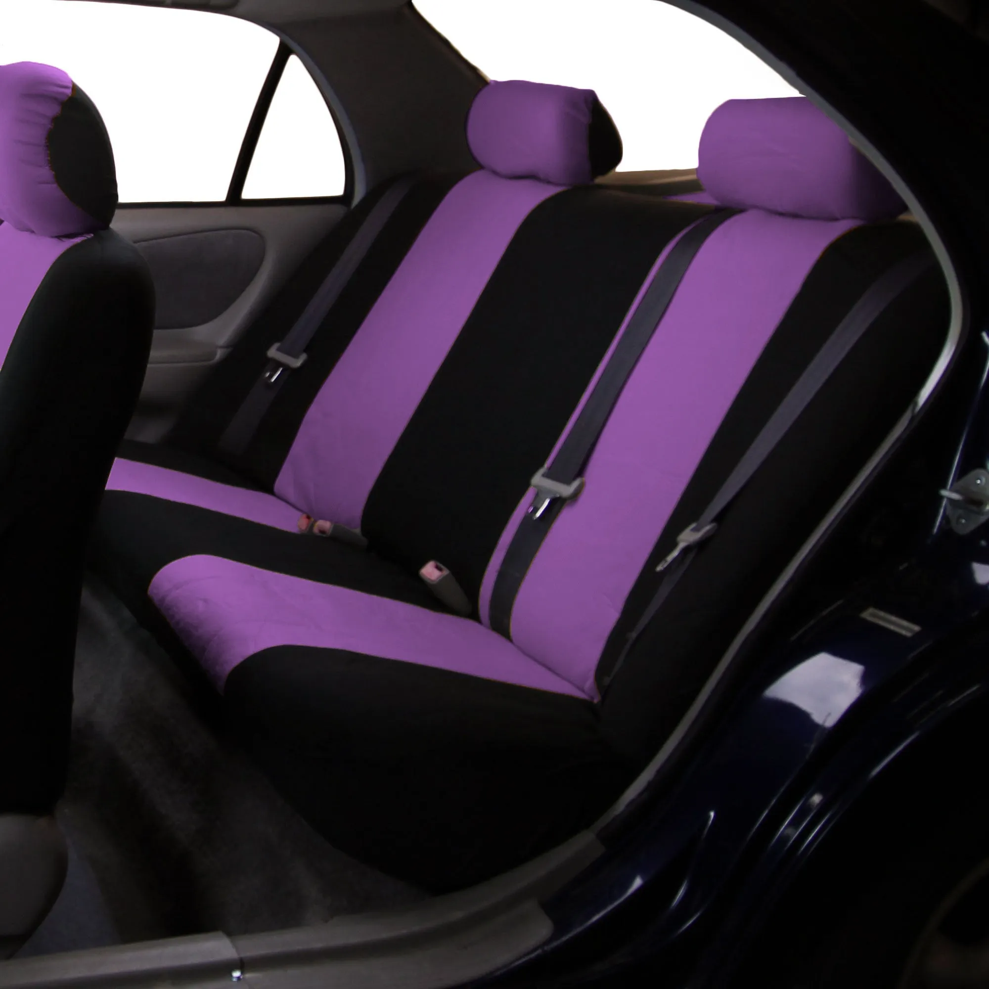 Flat Cloth Seat Covers - Rear Purple
