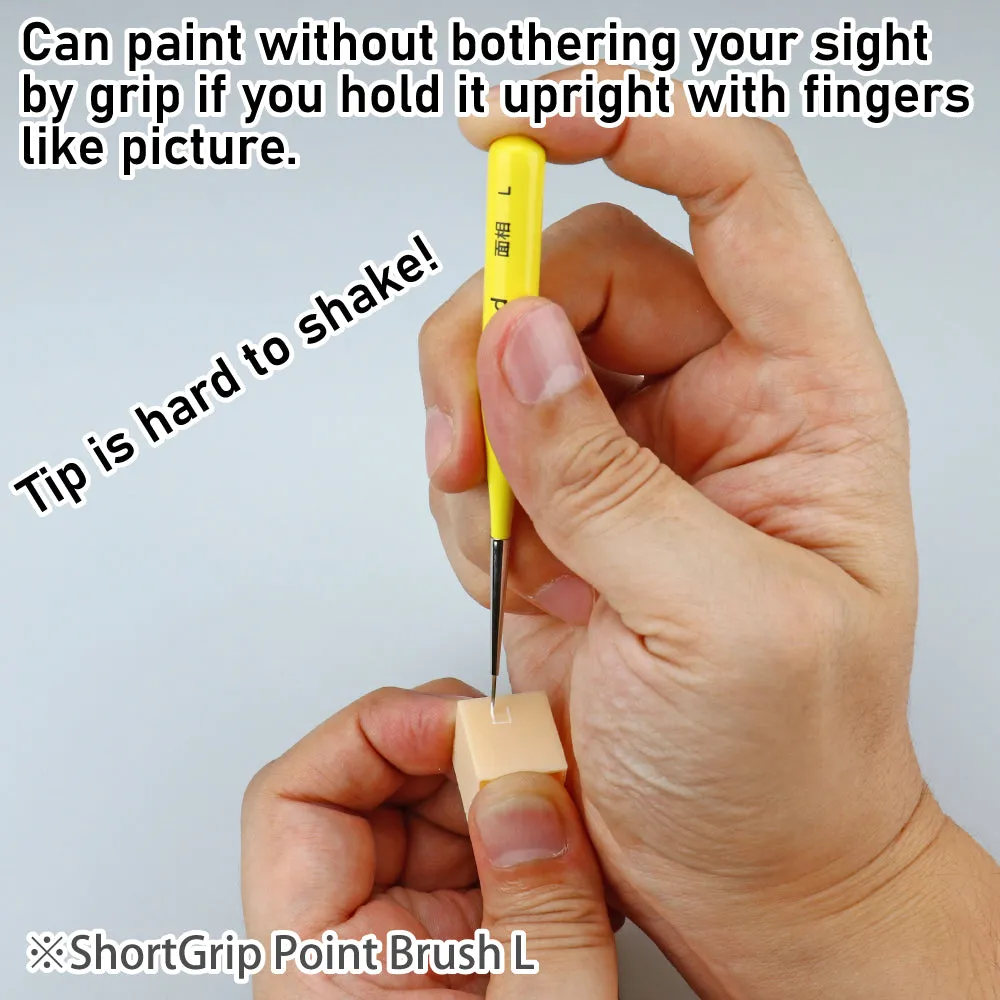 God Hand Godhand GH-EBRSYP-KG Brushwork Short Grip Sharp Point Extra Fine Paint Brush For Plastic Model Kit