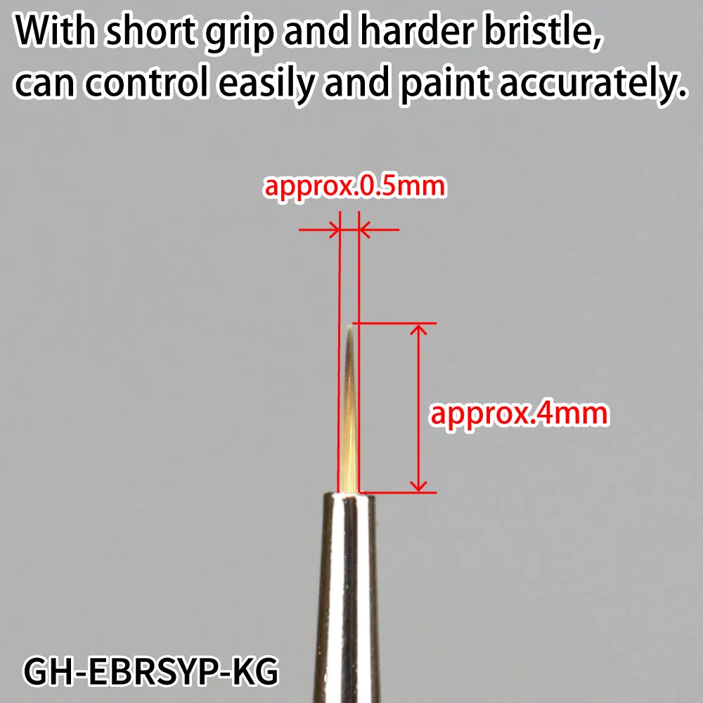 God Hand Godhand GH-EBRSYP-KG Brushwork Short Grip Sharp Point Extra Fine Paint Brush For Plastic Model Kit