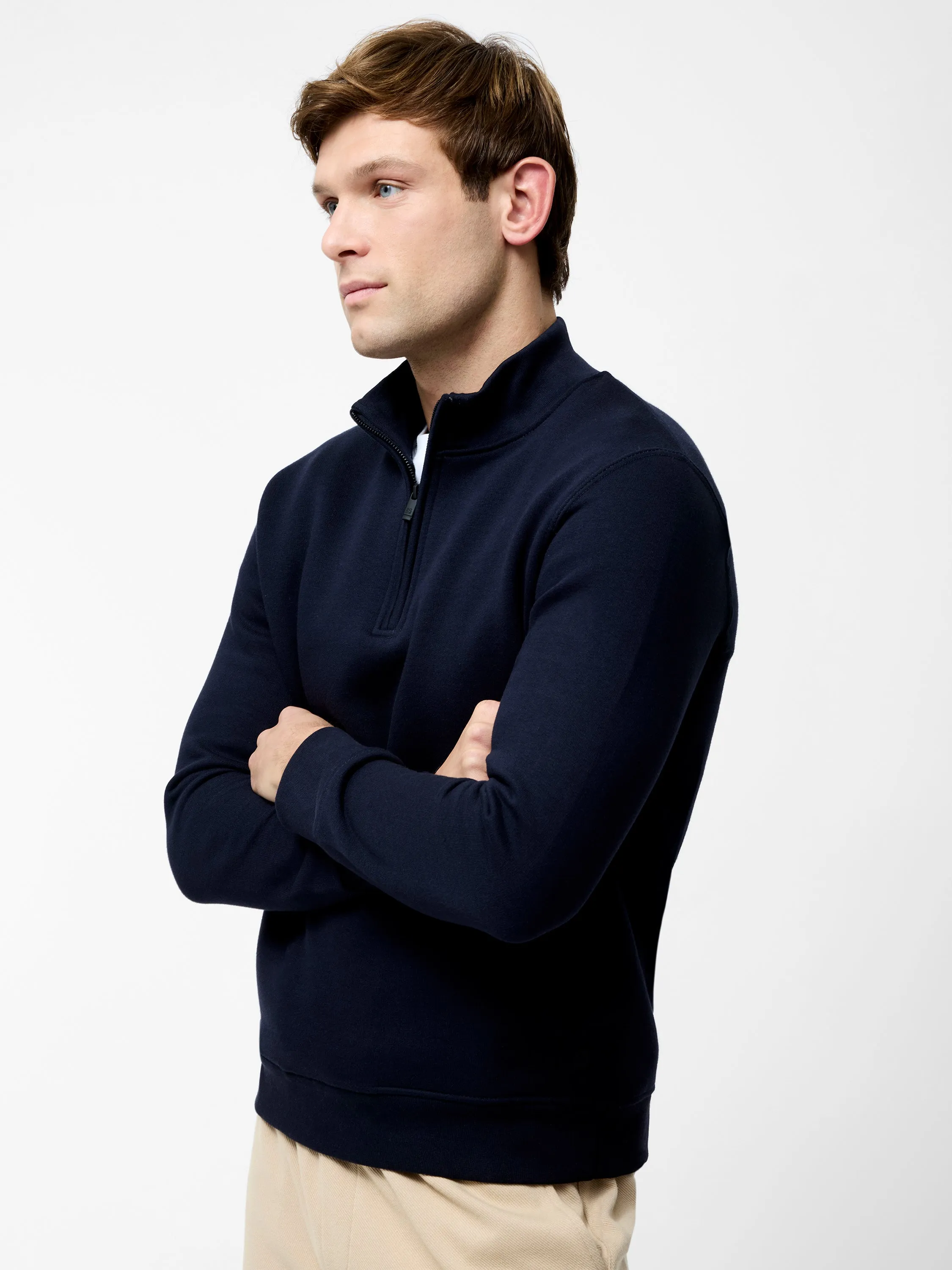 Half Zip Funnel Neck Sweatshirt