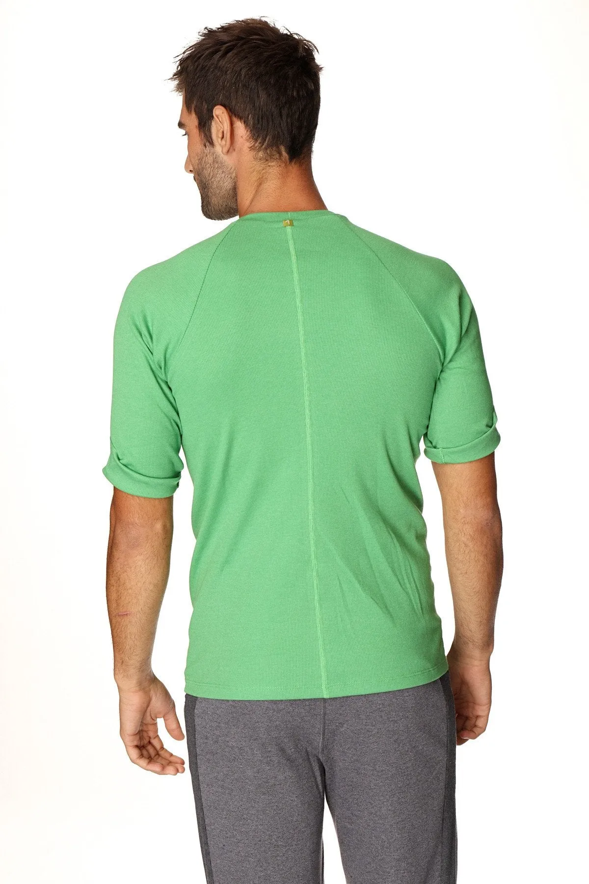 Hybrid CREW Neck Raglan Tee (Bamboo Green)
