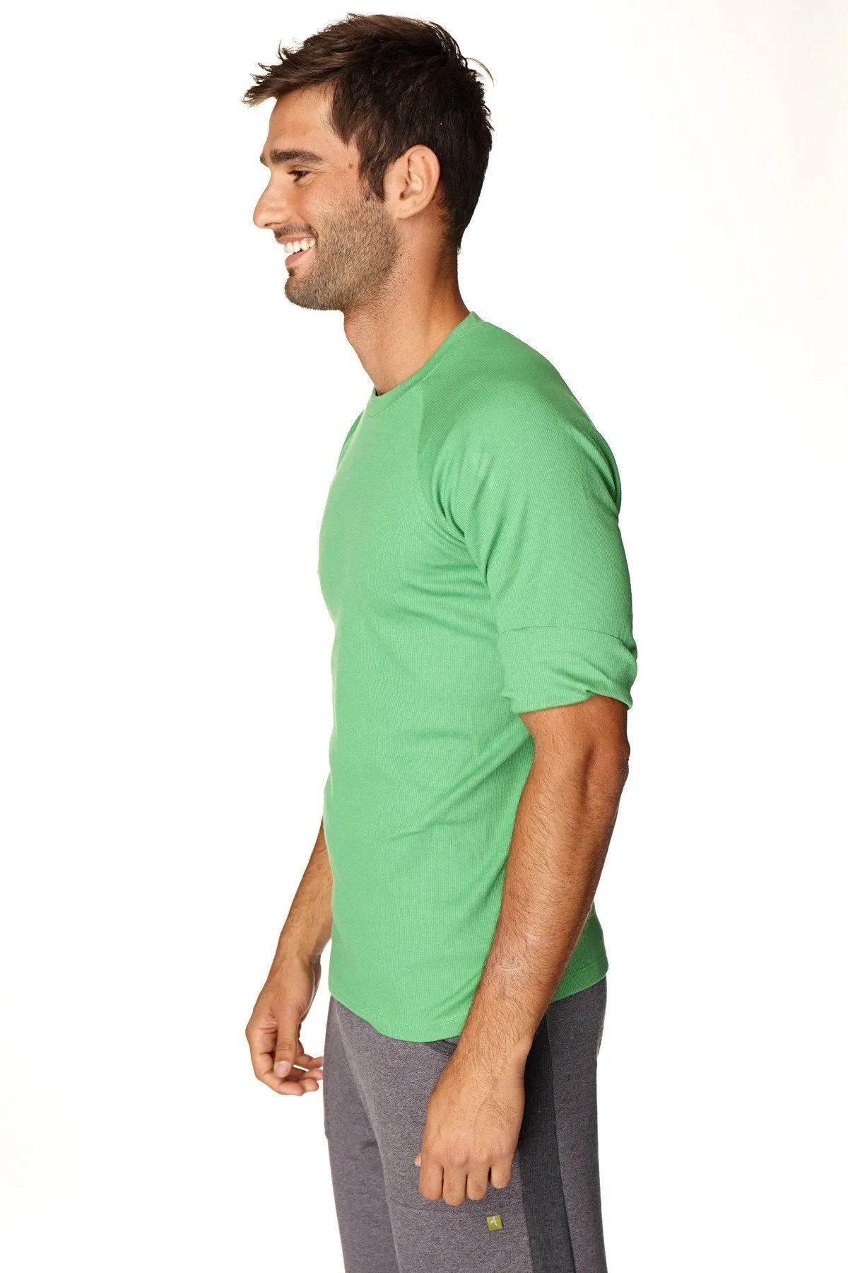 Hybrid CREW Neck Raglan Tee (Bamboo Green)