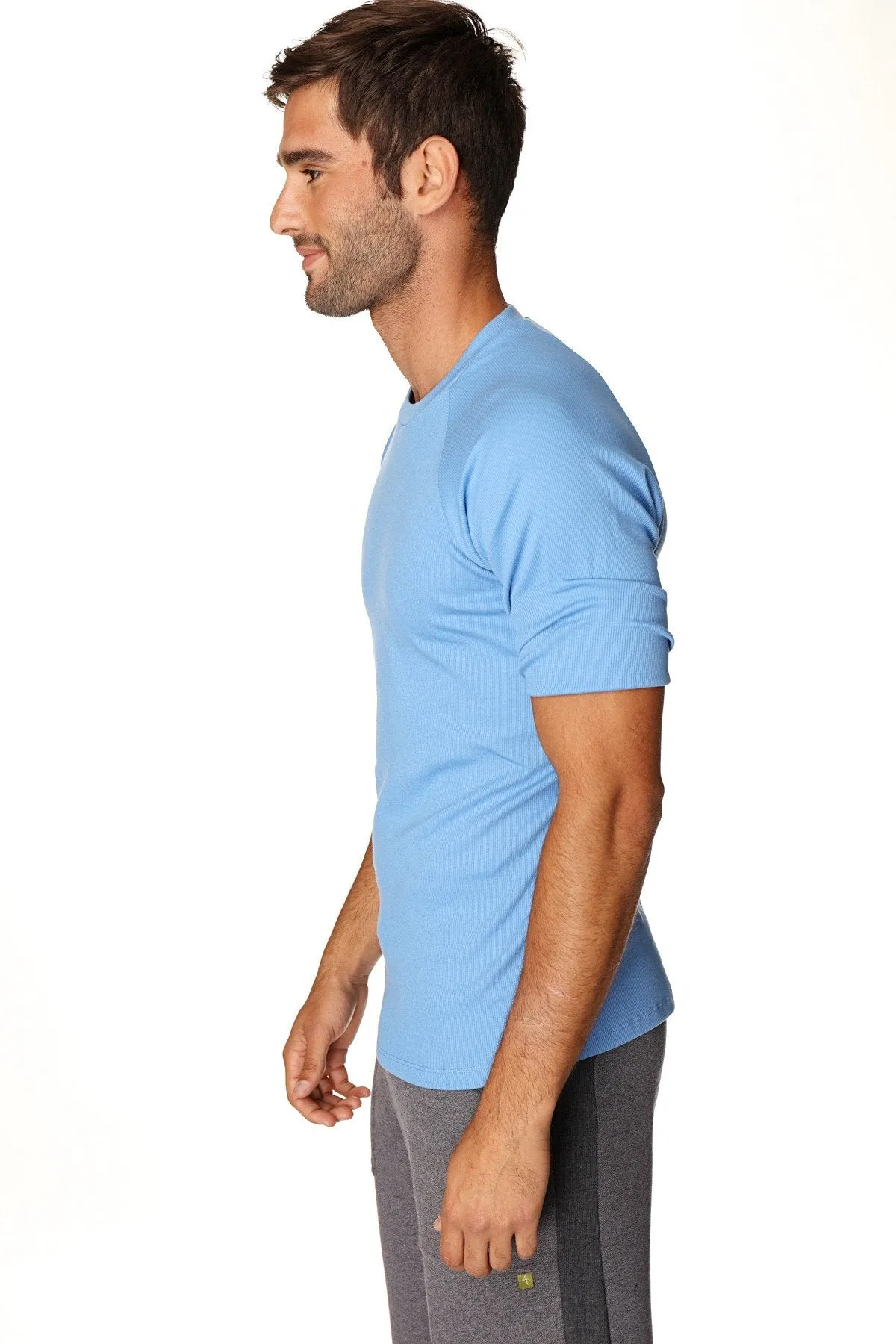 Hybrid Crew Neck Raglan Tee (Ice Blue)