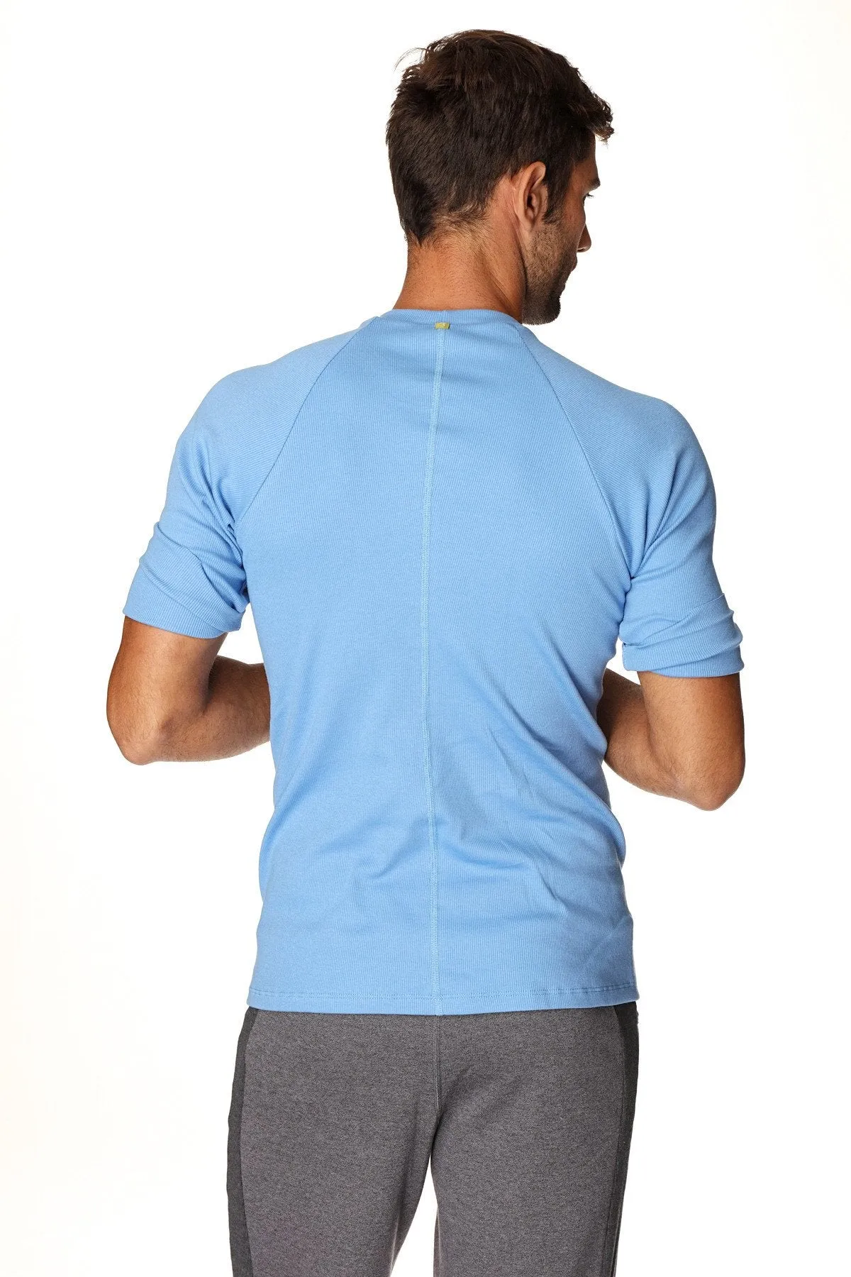 Hybrid Crew Neck Raglan Tee (Ice Blue)
