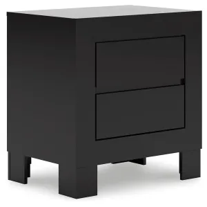 Kasteiner Black Two Drawer Night Stand