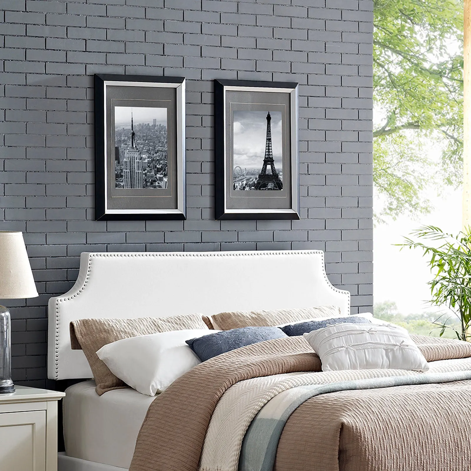 Laura Upholstered Vinyl Headboard by Modway
