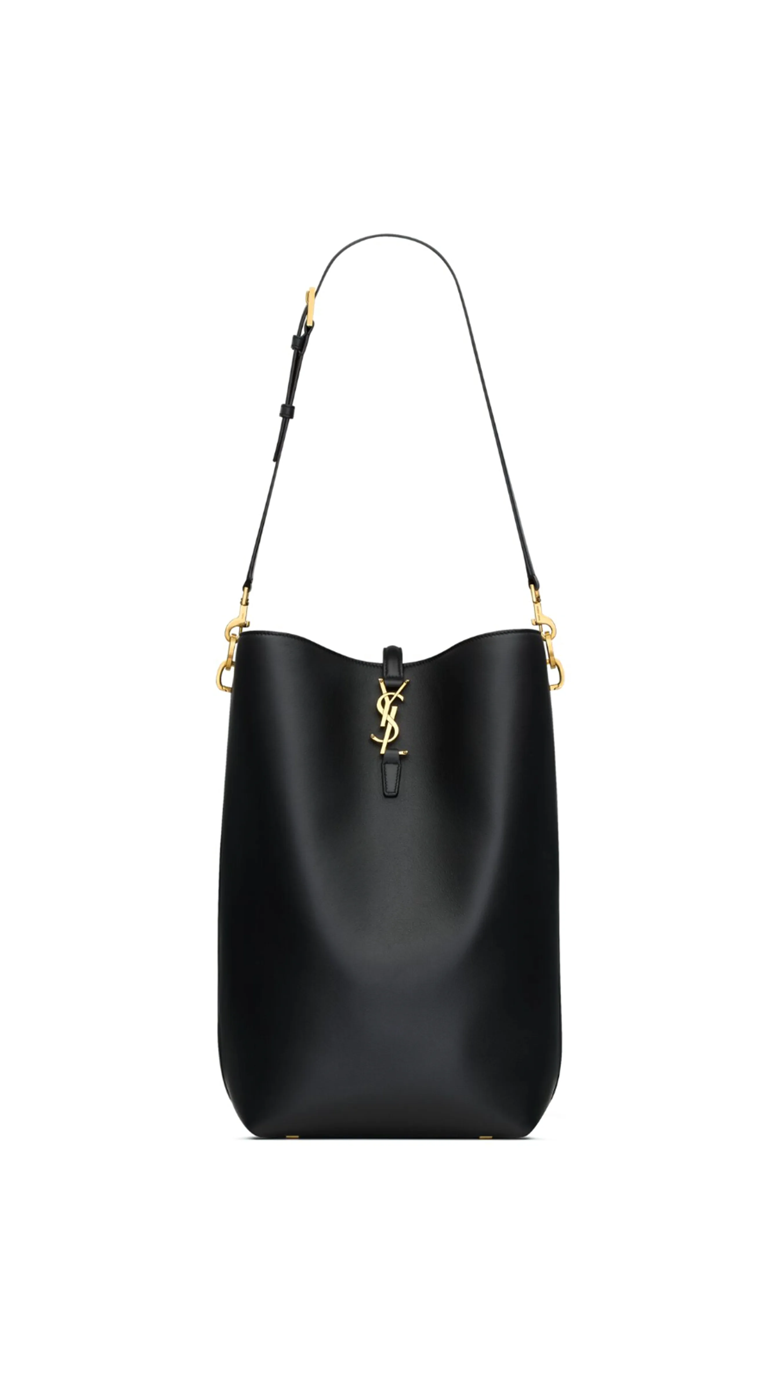Le 37 Long Tote Bag in Smooth Calfskin - Black