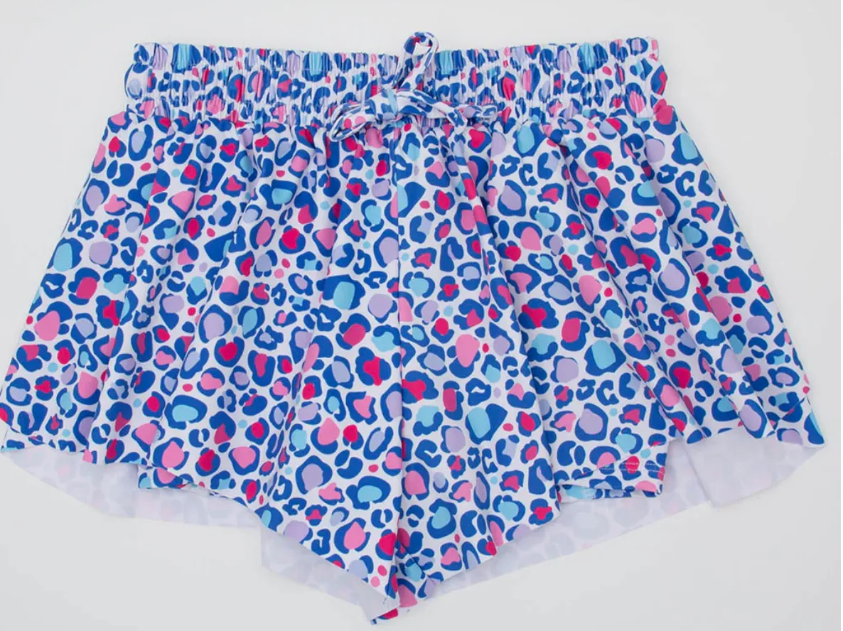 Leopard Chic Butterfly Flowy Shorts